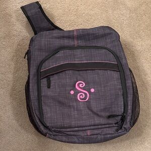 Thirty-One Gray and Pink Backpack